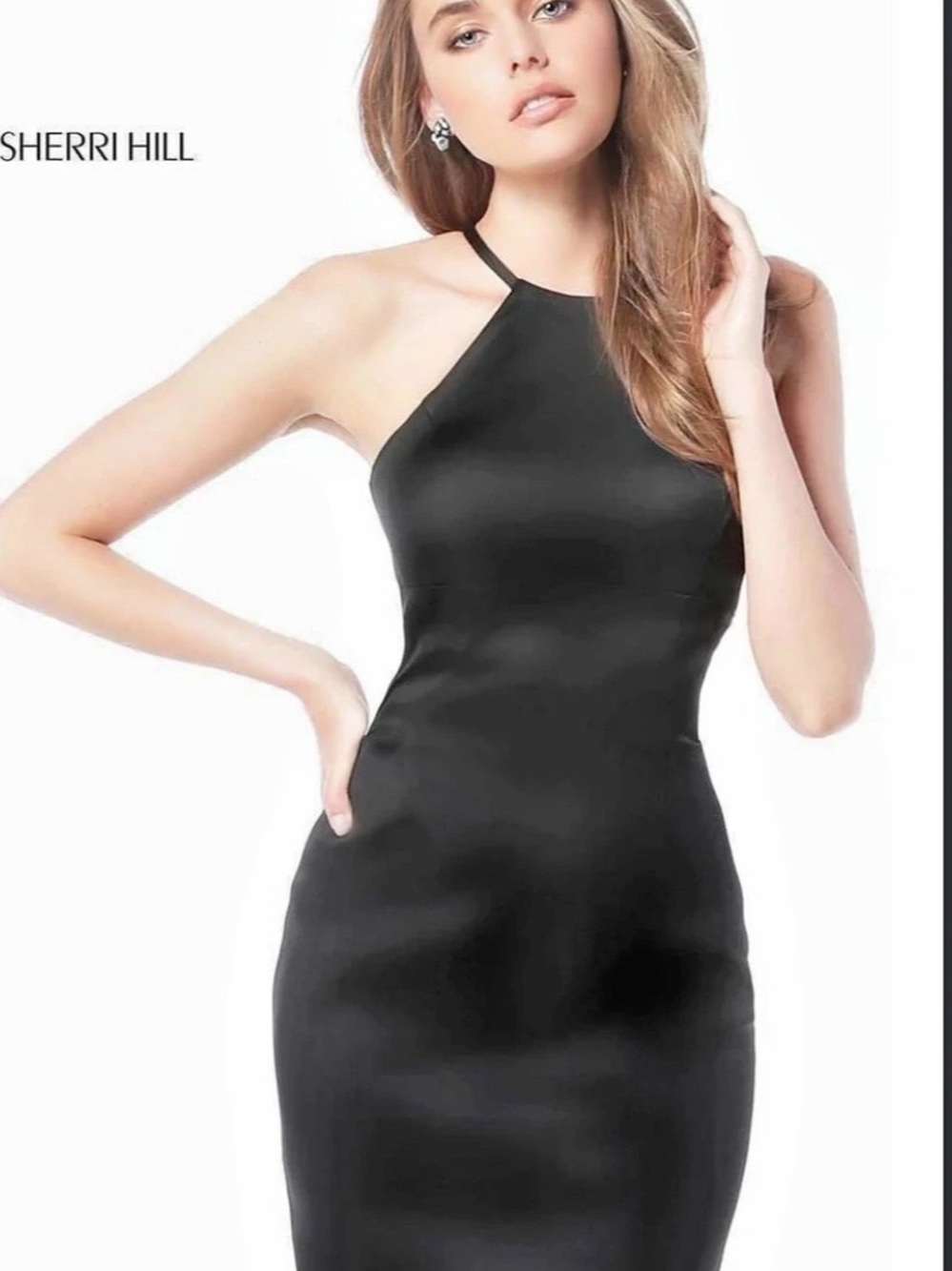 Sherri Hill Black Mini Dress Size 6 NWT